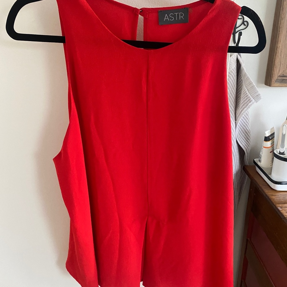 ASTR Silk Red Tank